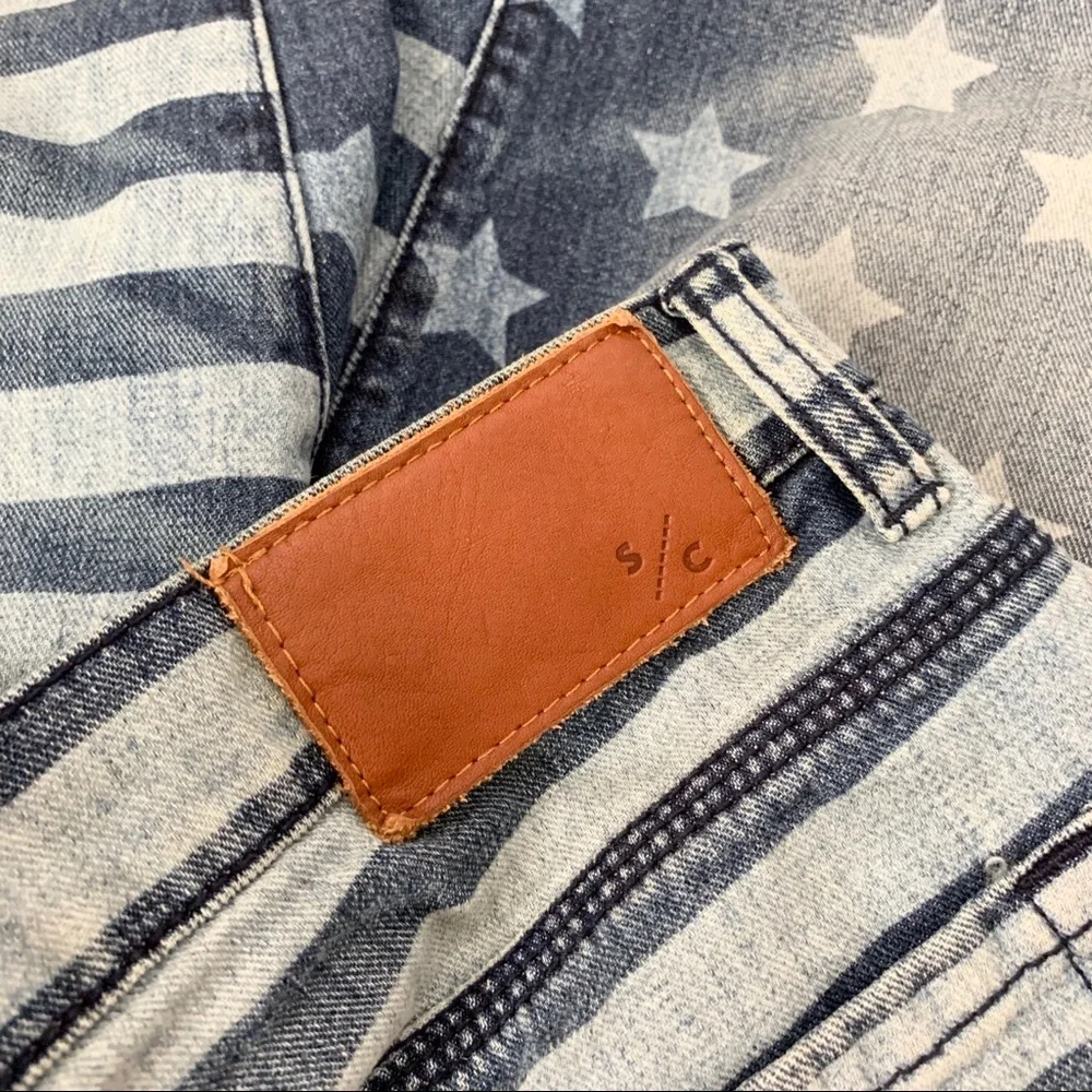 NWOT Stars & Stripes cutoff long short denim by standard cloth